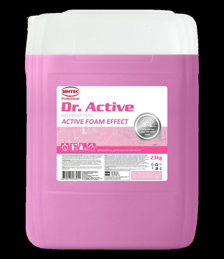 Автошампунь для б/мойки Sintec dr.activ акимв. пена active foam effect, 23л