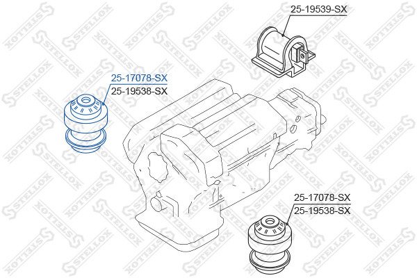 Подушка ДВС MB W124 1.8-2.3/2.0D-2.5TD <95