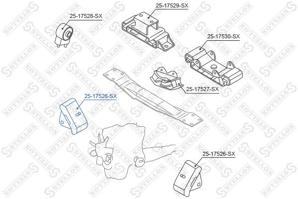 Опора двигателя передняя Mitsubishi L200 05>