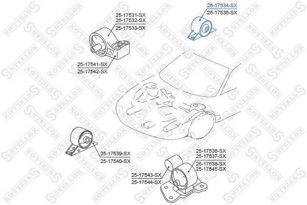 Подушка двигателя задняя Mitsubishi Lancer/Mirage CK 1995-2000