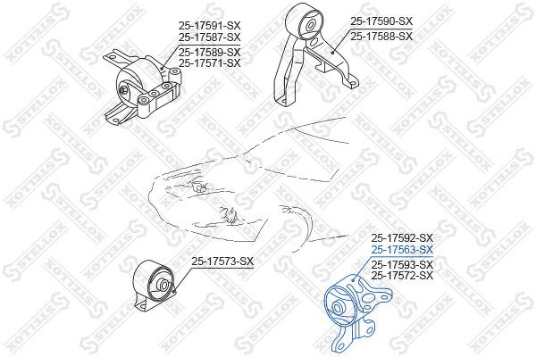 Опора двигателя левая CVT Mitsubishi LANCER 07>