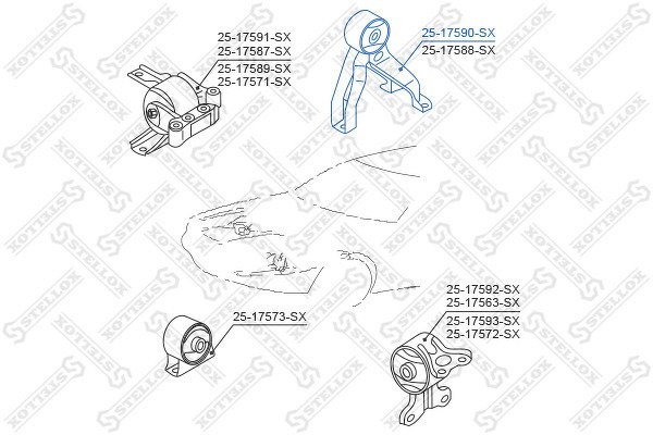 Подушка двигателя задняя Mitsubishi Outlander CW# <2006