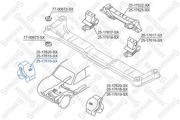 Подушка двигателя передняя Mitsubishi Pajero III MONTERO V65W/V75W 2000-2006