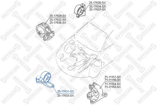 Подушка двигателя передняя Mitsubishi Chariot/Space Wagon Grandis N84W/N94W 1997-2003