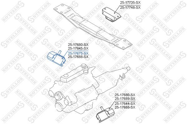 Подушка двигателя левая Nissan Terrano II R20 1993-2006