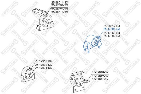 Подушка двигателя задняя Toyota Corolla AE100/EE100/CE100 1991-1997