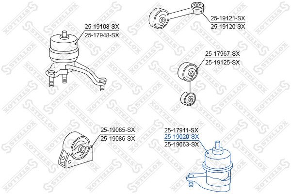 Опора двигателя Toyota Camry 01-06