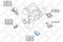 Подушка ДВС передняя VIN: 857283> Daewoo Matiz 0.8 SOHC <98