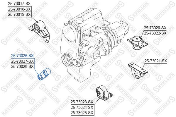 Подушка ДВС нижняя правая VIN: <577030 Daewoo Matiz 0.8 SOHC <98