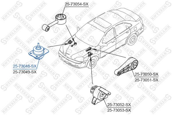 Подушка ДВС правая Daewoo Lacetti 1.4/1.6 DOHC MPI 04>