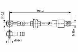 853696_шланг тормозной! передн. прав. L=512\ Opel Mokka 12>, Chevrolet Trax 13>