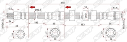 Шланг тормозной передний (Таиланд) MAZDA TRIBUTE/FORD ESCAPE/MAVERICK 00- LH=RH