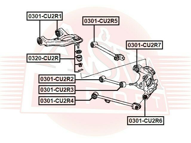 Сайлентблок HONDA ACCORD 08- задней продольной тяги