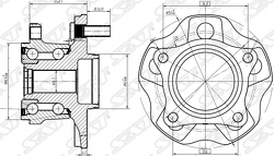 Ступичный узел задн. LEXUS RX 270/350/450h 08- 4WD