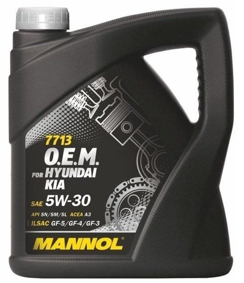 Моторное масло MANNOL 7713 O.E.M. for Hyundai Kia, 5W-30, 4л, HK40148