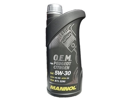 Моторное масло MANNOL 7703 O.E.M. for Peugeot Citroen, 5W-30, 1 л, 4036021101460