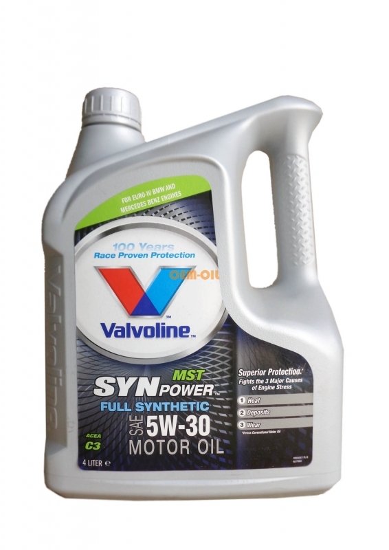 Моторное масло VALVOLINE SynPower MST, 5W-30, 4л, VE18347