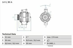 Генератор 14V 90A