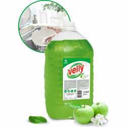 Средство для мытья посуды velly light зеленое яблоко 5кг