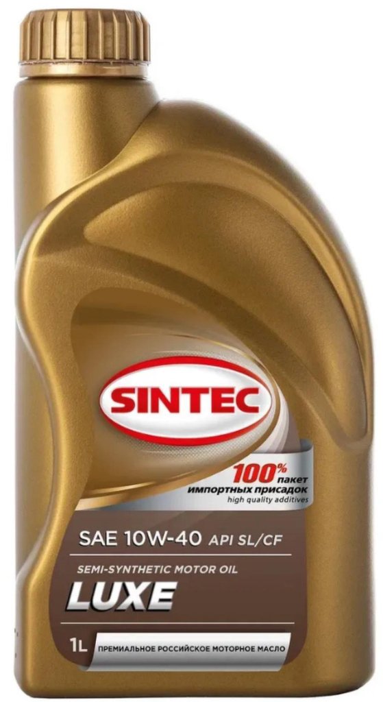 Масло моторное полусинтетическое Sintec Luxe 10W-40 SL/CF 1л