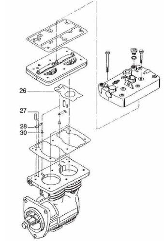 Ремкомплект клапана компрессора воздуха (LP4930)