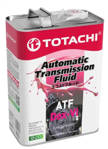 TOTACHI ATF Dex-VI (4L)_жидкость гидравл. синт Dexron-VI, Chrysler ATF+4, Ford WSS M2C 922A1