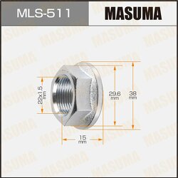 Гайка ШРУС 22 x 1,5 x 15 под ключ 30 Masuma MLS511