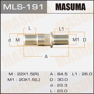 Шпилька колесная M22x1.5(R), M20x1.5(L)