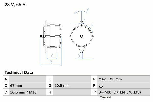 Генератор 24V 65A