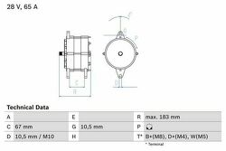 Генератор 24V 65A