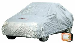 Чехол-тент на автомобиль защитный, размер M (495х195х120см), цвет серый, молния для двери, универсал