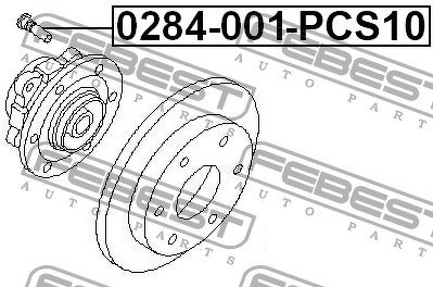 0284-001-PCS10_ШПИЛЬКА КОЛЁСНАЯ (10 ШТ. В УПАКОВКЕ)