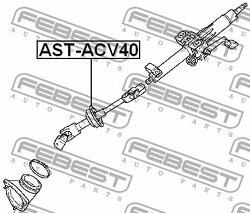 Вал карданный рулевой TOYOTA Camry 2006-> FEBEST AST-ACV40