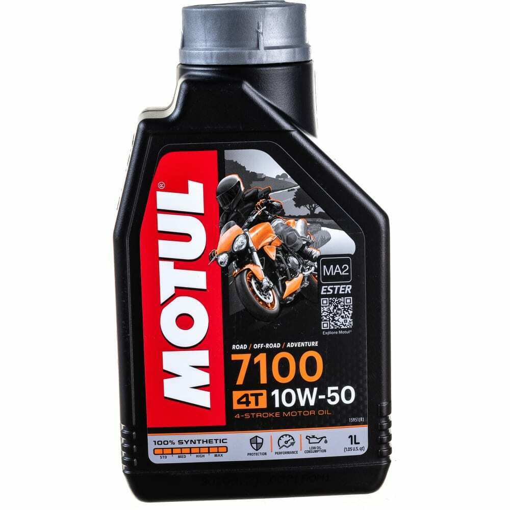 Motul 10w-50 7100 4t (1l) jaso ma2_масло моторное для мотоциклов api: sn, 100% синтетическое