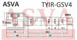 Шрус Внутренний Правый 27x41,2x24 (Oem-Исполнение), ASVA, TYIRGSV4