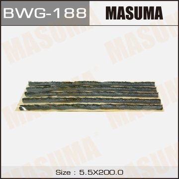 Шнурки "Masuma" Черные L.200mm, к-т5шт