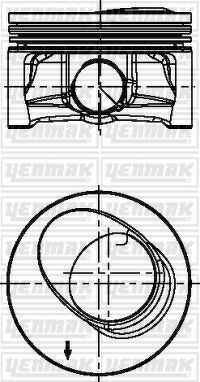 Поршень двс с кольцами audi. vw 1.2tsi cbza/cbzb =71 1.2x1.2x2 std 09