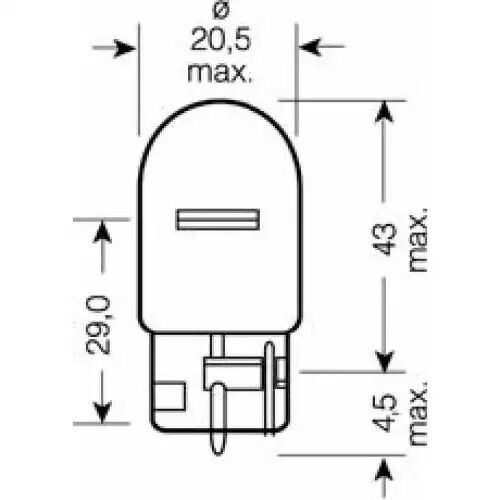 Osram original 7505-02b w21w 12v 21w w3x16q