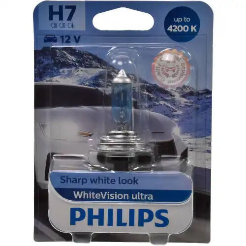 12972WVUB1_лампа! (H7) 55W 12V галогенная WhiteVision Ultra (блист.1шт)