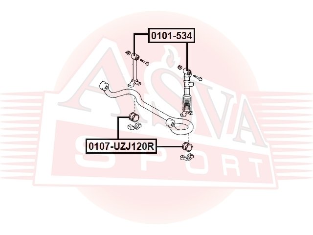 Сайлентблок, ASVA, 0101534