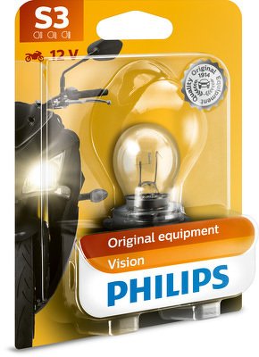Лампа 12v s3 15w p26s (блистер 1шт) standard philips 12008bw