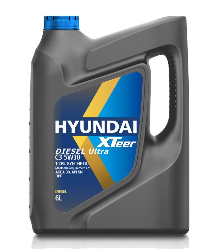 Hyundai xteer diesel ultra c3 5w-30 (6l)_масло моторн.! синт.\ api sn, acea c3, mb 229.31