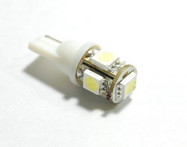 ЛАМПА СВЕТОДИОДНАЯ W5W 12V 5SMD 60LM БЕЛ