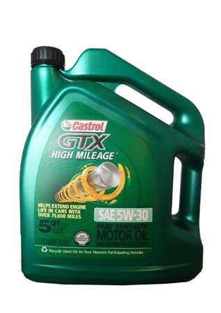 Моторное масло CASTROL GTX High Mileage SAE 5W-30 Motor Oil (4,73л)