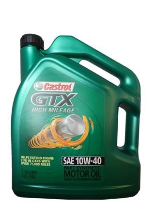 Моторное масло CASTROL GTX High Mileage SAE 10W-40 Motor Oil (4,83л)