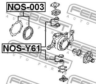 Ремкомплект сальников поворотного кулака NISSAN SAFARI Y61 1997.08- GL