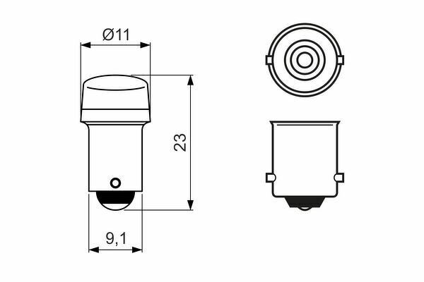 Лампа 12V 1W T4W LED RETROFIT 6000K