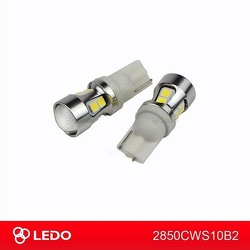 Лампа светодиодная W5W LEDO Max-Bright 10SMD линза 12V