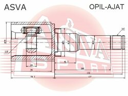 Шрус Внутренний Левый 23x35x34, ASVA, OPILAJAT