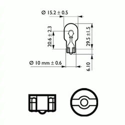 Philips Vision 12067B2 W16W 16W W2.1×9.5d